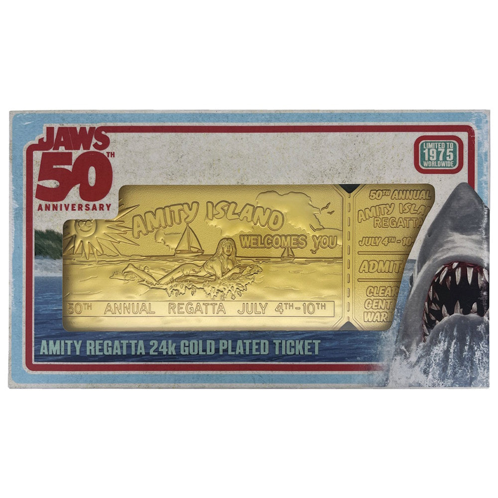 JAWS - (公開 50周年 ) - 50th Anniversary 24k Gold Plated Regatta Ticket / 24K金メッキ / 世界限定1975個